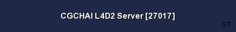 CGCHAI L4D2 Server 27017 