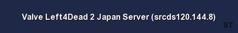 Valve Left4Dead 2 Japan Server srcds120 144 8 
