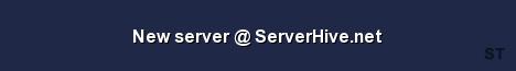 New server ServerHive net 