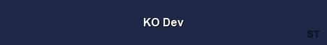 KO Dev Server Banner