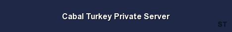 Cabal Turkey Private Server Server Banner