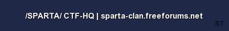 SPARTA CTF HQ sparta clan freeforums net Server Banner