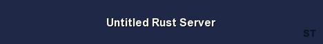 Untitled Rust Server 