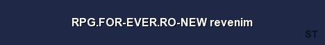 RPG FOR EVER RO NEW revenim Server Banner