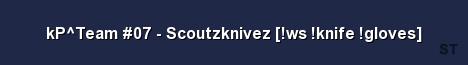 kP Team 07 Scoutzknivez ws knife gloves Server Banner