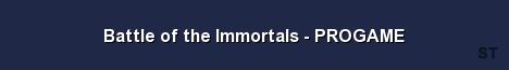 Battle of the Immortals PROGAME Server Banner