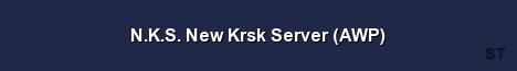 N K S New Krsk Server AWP Server Banner