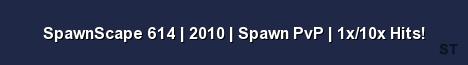 SpawnScape 614 2010 Spawn PvP 1x 10x Hits Server Banner