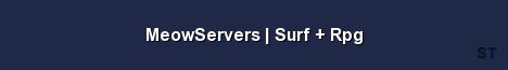 MeowServers Surf Rpg Server Banner