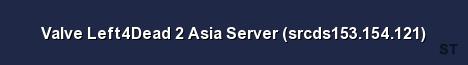 Valve Left4Dead 2 Asia Server srcds153 154 121 