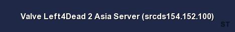 Valve Left4Dead 2 Asia Server srcds154 152 100 