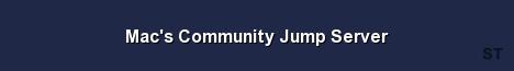 Mac s Community Jump Server Server Banner