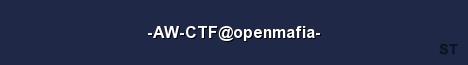 AW CTF openmafia Server Banner