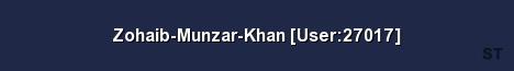 Zohaib Munzar Khan User 27017 Server Banner