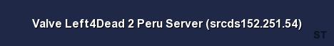 Valve Left4Dead 2 Peru Server srcds152 251 54 