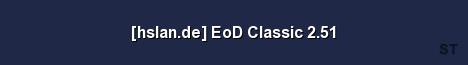 hslan de EoD Classic 2 51 Server Banner