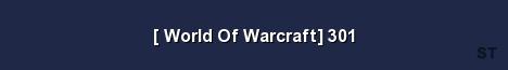 World Of Warcraft 301 Server Banner