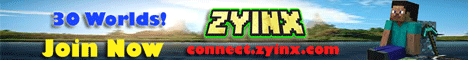 Zyinx Over 30 Worlds Server Banner