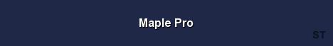 Maple Pro Server Banner