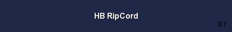 HB RipCord Server Banner