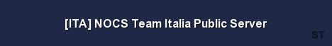 ITA NOCS Team Italia Public Server Server Banner