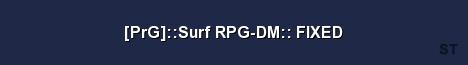 PrG Surf RPG DM FIXED Server Banner