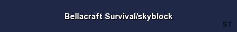 Bellacraft Survival skyblock Server Banner