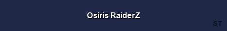Osiris RaiderZ Server Banner