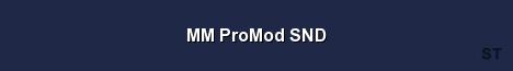 MM ProMod SND Server Banner