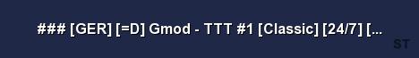 GER D Gmod TTT 1 Classic 24 7 Minecraft Onl Server Banner