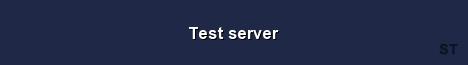 Test server Server Banner
