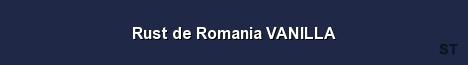 Rust de Romania VANILLA Server Banner