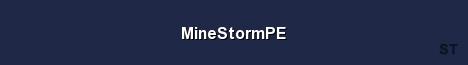 MineStormPE Server Banner