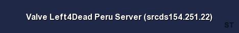 Valve Left4Dead Peru Server srcds154 251 22 Server Banner