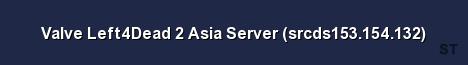Valve Left4Dead 2 Asia Server srcds153 154 132 Server Banner