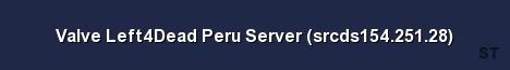 Valve Left4Dead Peru Server srcds154 251 28 