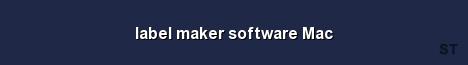 label maker software Mac Server Banner