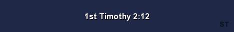 1st Timothy 2 12 Server Banner