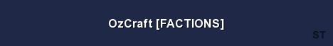 OzCraft FACTIONS Server Banner