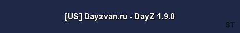 US Dayzvan ru DayZ 1 9 0 Server Banner
