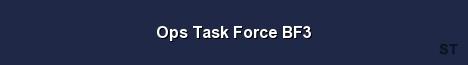 Ops Task Force BF3 Server Banner