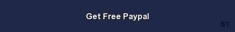 Get Free Paypal Server Banner