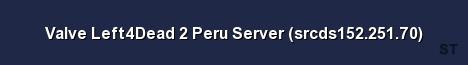 Valve Left4Dead 2 Peru Server srcds152 251 70 Server Banner