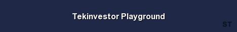 Tekinvestor Playground Server Banner
