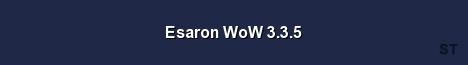 Esaron WoW 3 3 5 Server Banner
