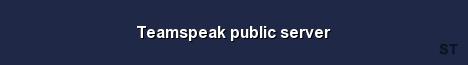 Teamspeak public server Server Banner