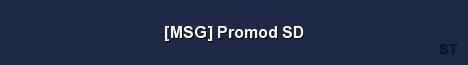 MSG Promod SD Server Banner