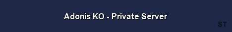 Adonis KO Private Server Server Banner