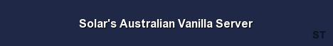 Solar s Australian Vanilla Server 