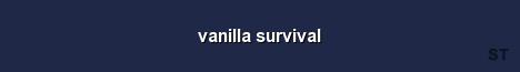 vanilla survival Server Banner